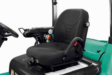 pressure or fluid temperatures. Comfortable Ride: The FD70N is equipped with a full-suspension vyl seat, providg day-long comfort to operators of all sizes: Forward and backward adjustment up to 6.