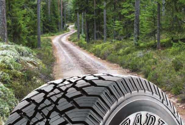 ALL TERRAIN Adventuro A/T is an all terrain tyre for light trucks and SUVs designed to provide a balance between highway