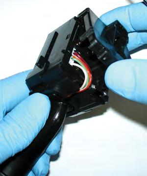 HEAT GUN NON-COMBUSTIBLE MATERIAL (Protects the other wires in the harness.) SPLICE CONNECTOR SWITCH COVER Remove. 19.