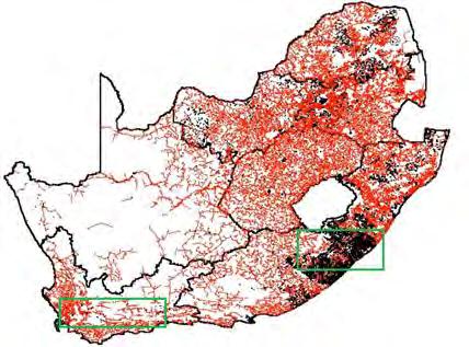 Figure 5.1 Areas in South Africa without electricity access [9] For this study on economic feasibility of RES, Napier in Western Cape was selected.