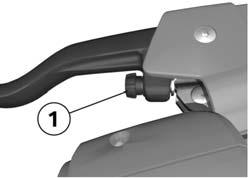 z Operation Bring windshield into desired position by rotating it forward or back. Make sure that the clamping screws 1 are adjusted symmetrically on the left and right. Tighten clamping screws.