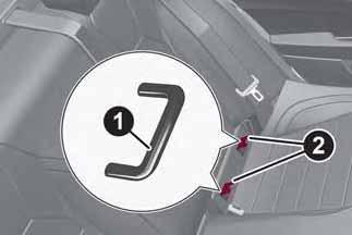 If the center position does not have dedicated LATCH lower anchorages, use the seat belt to install a child seat in the center position next to a child seat using the LATCH anchorages in an outboard