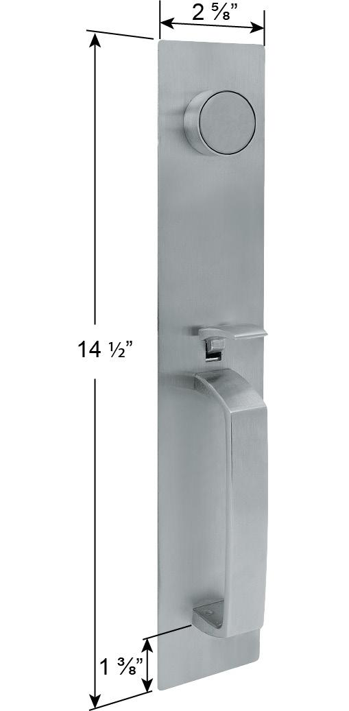 otherwise always locked. ANSI Function-04 PASSAGE Trim always operable and free.
