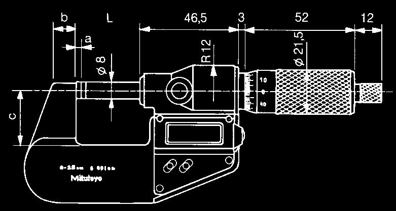 DIGIMATIC Micrometer Handy and slim design compared to customary available micrometers.