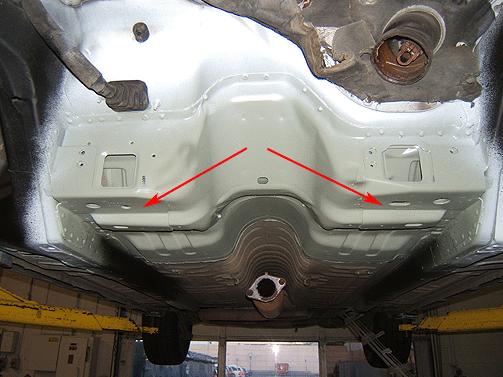 These marks will be required to locate the replacement parts on the vehicle. Note: Note the number and location of the factory welds for installation of the service parts. 26.