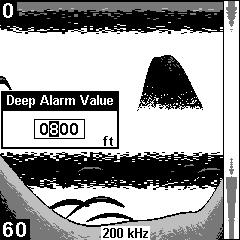 The Deep Alarm Value dialog box will appear.