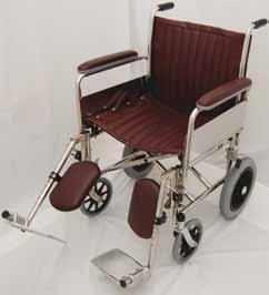 20 Wide Transport Wheelchair Removable Full Length Padded Arms, Swingaway, Detachable or Seat Width: