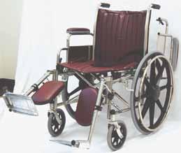 MRI Transport Wheelchairs 18 Wide Wheelchair, With Fixed Footrest