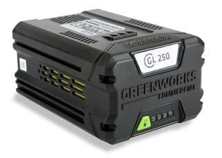 5 Ah Battery ITEM #GL 250 TECHNOLOGY: Advanced electronic control optimizes battery performance on the tool and on the charger VERSATILITY: One battery