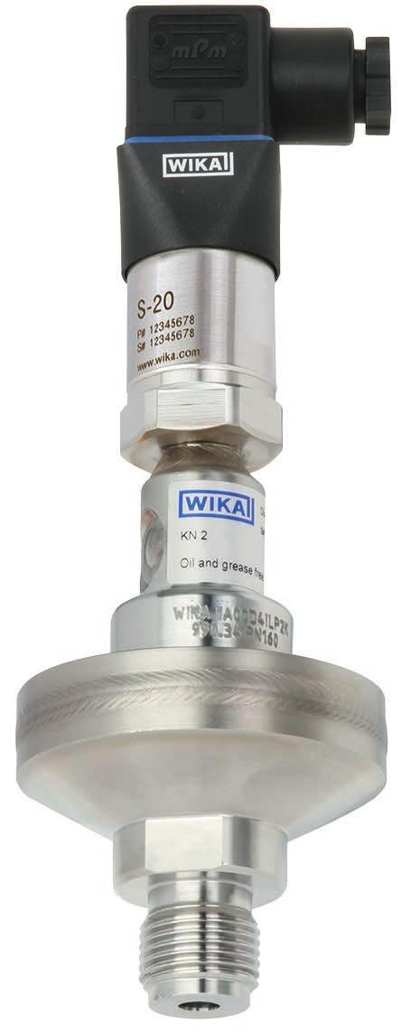 Pressure High-quality pressure sensor with mounted diaphragm seal With threaded connection, welded design Model DSS34T WIKA data sheet DS 95.
