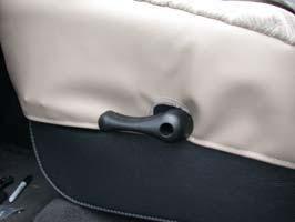 REAR VELCRO TAB THROUGH THE SPACE BETWEEN THE BACKREST