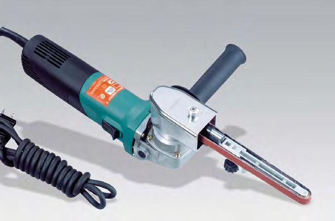Air line is included and joined to exhaust hose to form one cord for superb maneuverability. Model 40330 Model Motor Motor Sound Abrasive Belt Size Maximum Air Flow Max.