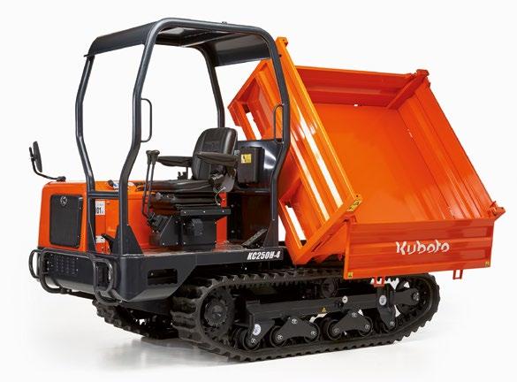 KUBOTA TRACKED DUMPER Loading capacity Thanks to the great versatility, with a