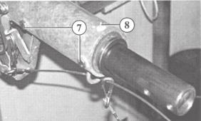 (3) into the housing (4) When inserting the bearing cartridge, make sure that the holes are