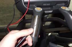 2) Remove the console from the unit and verify continuity of the HR grip wiring.