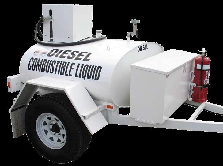 Conventional single skinned diesel fuel trailers Available in capacities 1000, 2000 and 3500 litres single and load-sharing tandem axles, these trailers are a tried and tested design incorporating