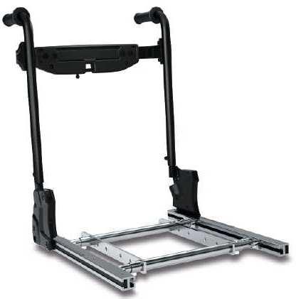 Tension Adjustable Backrest cushion Telescopic Seat Frame and Plate with Side Rails width 380 to 530 mm, 15-21 (additional 50 mm, 2" by arms) Seat Widths from 440mm - 480mm (17" - 19") with 50mm, 2"