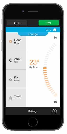 WiFi smartphone control Cloud based WiFi control option Control your Hitachi Heat Pump from anywhere with your smartphone or tablet device.