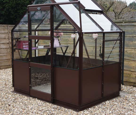 can be powder coated to suit your greenhouse and