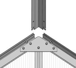 Step3 Connect front gable with rear gable by Ridge and side