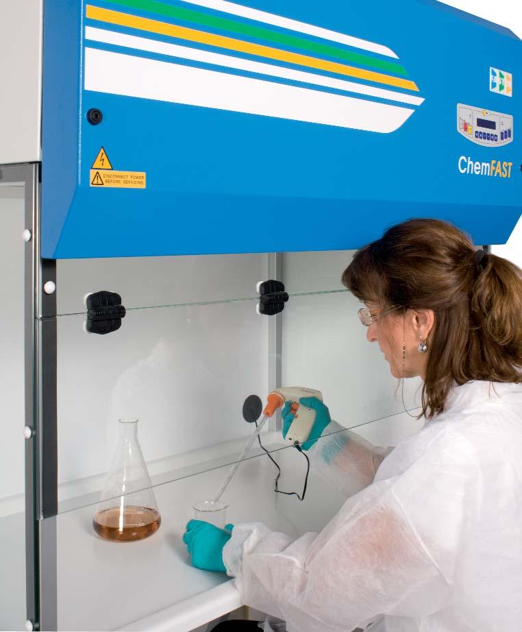 ChemFAST CHEMFAST TOP AND ELITE FUME CUPBOARDS USING THE LATEST MOLECULAR FILTRATION TECHNOLOGY ChemFAST Top is designed to meet all the routine safety requirements encountered by both the operator