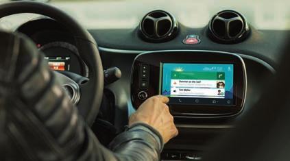 It s as simple as it sounds. Because a simplified view of your smartphone s apps makes controlling them using the buttons on the smart Media-System and steering wheel highly intuitive and safe.