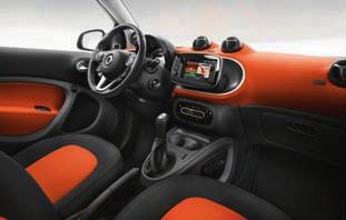 fortwo passion is available in three colour variants that accentuate the extravagant character of this variant: black/orange,