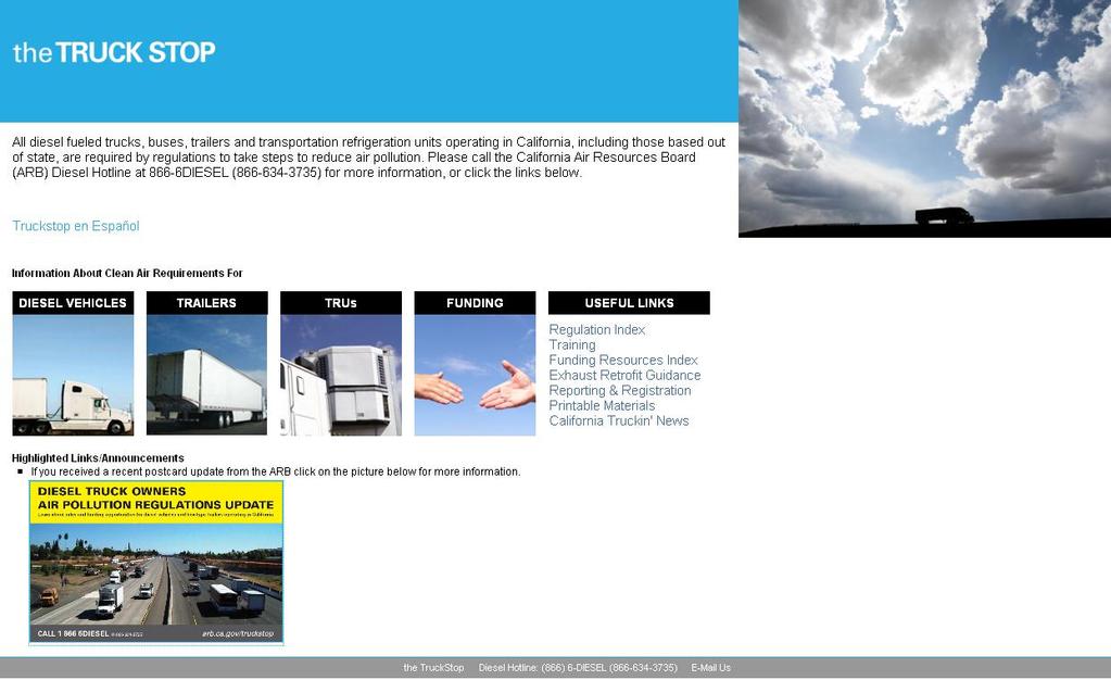 Truck Stop - Online Resource www.arb.ca.