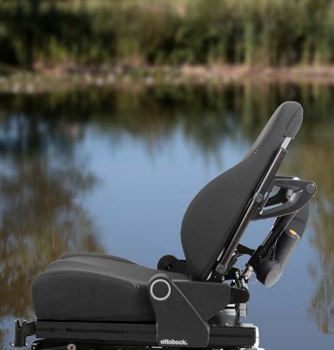 The front seat base is formed by the anatomically shaped seat surface, which offers a high level of lateral stability.