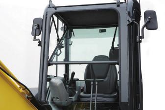 rounded cab complies with the ROPS and