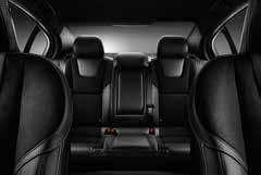 Off-Black sports seats with contrast stitching