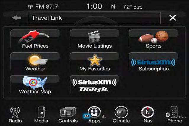 ELECTRONICS SiriusXM Travel Link (8.4/8.4 NAV US Market Only) Need to find a gas station, view local movie listings, check a sports score or the five - day weather forecast?