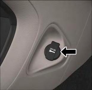 ELECTRONICS POWER OUTLET There are two 12 Volt electrical power outlets on this vehicle The front 12 Volt power outlet is located on the passenger side of the Center Console, and is powered when the