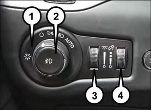 OPERATING YOUR VEHICLE HEADLIGHT SWITCH Automatic Headlights/Parking Lights/Headlights The headlight switch is located on the instrument panel to the left of the steering wheel.