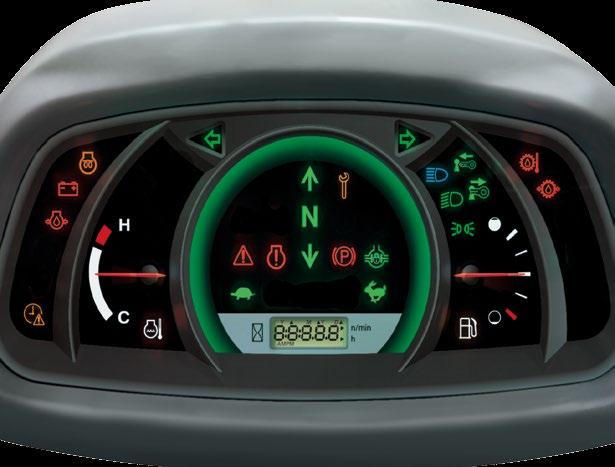 ently and with less fatigue. Modern digital display right and easy-to-read, the digital instrument panel tells you at a glance everything you need to know about the machine s functions and conditions.