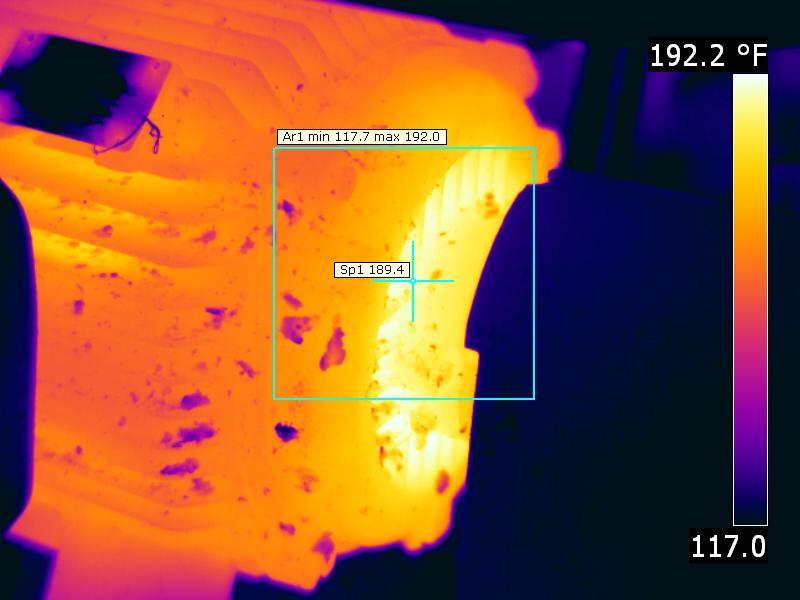 If you see a thermal anomaly in the bearing area, investigate further with