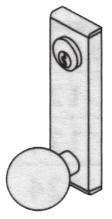 Vertical 4 912L-Dane* 1910 L Dane Lever Classroom Rim or Vertical 4 4 4 KIK, KIL
