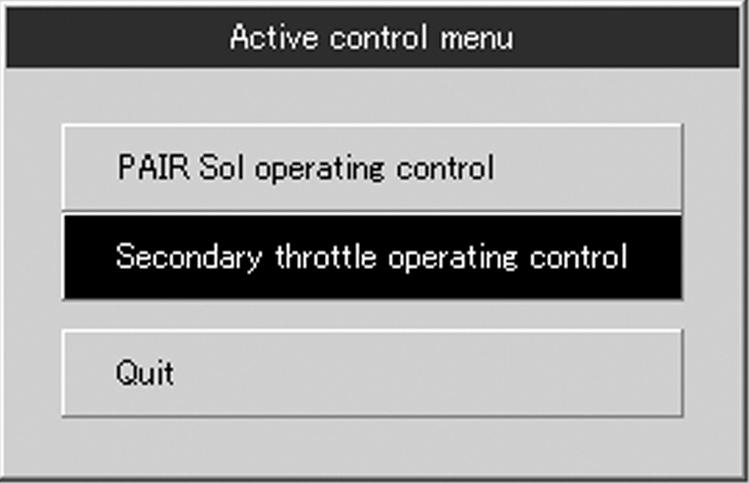 VL800K5 ( 05-MODEL) 71 ACTIVE CONTROL INSPECTION 1) Set up the SDS tool.