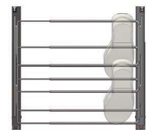 Pull-out shoe rack with front brackets C H L D R