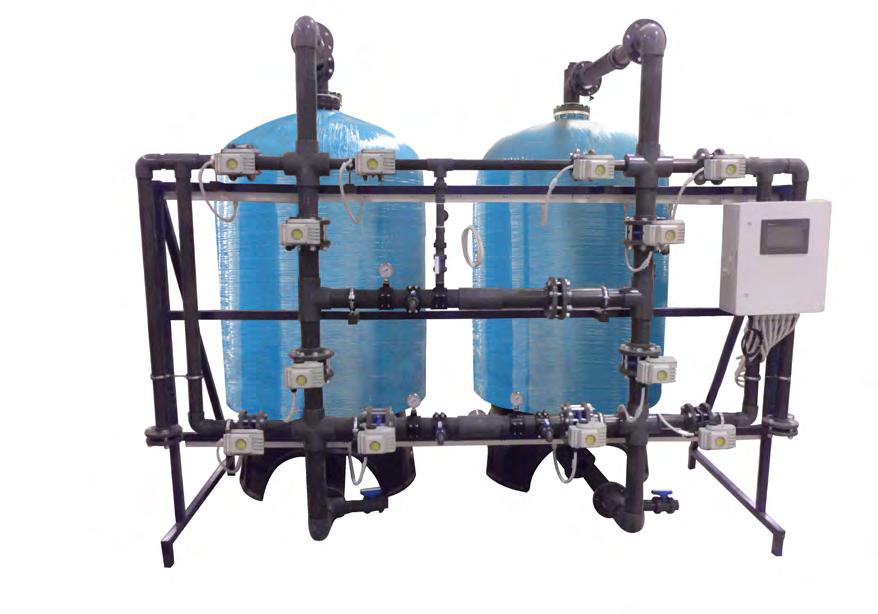 FACE PIPING SINGLE/DUPLEX SOFTENER WITH FRP TANK With WCY brand FRP tank Duplex System Aqualine brand cationic resin Maximum operation pressure is 6 bar Pneumatically actuated butterfly valves