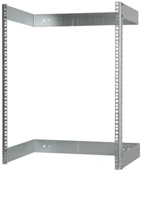 19 WALL FRAMES 19 WALL FRAME Material: galvanized steel Wall frame consists of 19 frame and two or three mounting holders. Delivered in parts. Fasten to walls.
