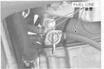 CARBURATION SYSTEM Inspect the fuel line for damage or leak, if necessary replace fuel line.