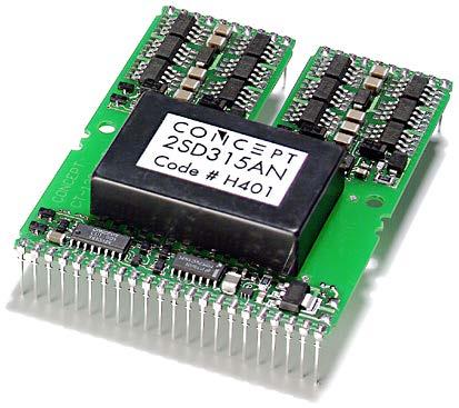 2SD315AI Dual SCALE Driver Core for IGBTs and Power MOSFETs Description The SCALE drivers from CONCEPT are based on a chip set that was developed specifically for the reliable driving and safe