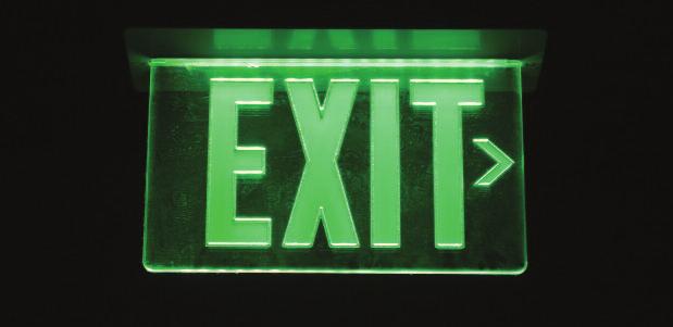 Signage High Efficiency Exit Signs Only new, Light Emitting Diode (LED), Electroluminescent, or Photoluminescent signs that replace those with incandescent or Compact Fluorescent Lamps (CFL).