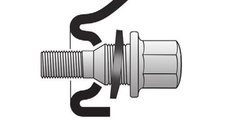 In the event of a breakdown Fitting a wheel F Remove the bolts and keep them in a clean place. F Remove the wheel.