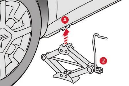 To stow an alloy wheel, first remove the trim from the middle of the wheel so that the fastening device (nut and bolt)