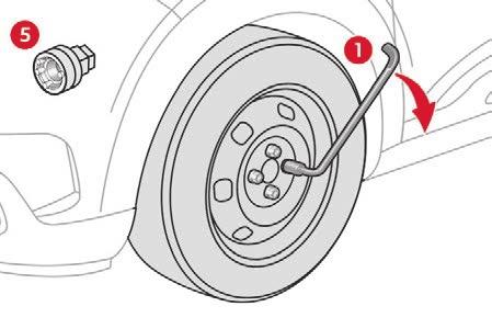 In the event of a breakdown After changing a wheel Do not exceed 50 mph (80 km/h) when driving with the "space-saver" type spare wheel fitted.