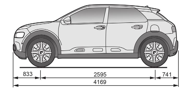 * Version with longitudinal bars. A. Vehicle identification number (V.I.N.), under the bonnet.
