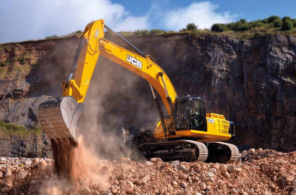 JS500 TRACKED EXCAVATOR. 1. Boom and dipper A JCB JS500 s reinforced boom and dipper is made of high tensile strength steel, with internal baffle plates for long life durability. 1 4.
