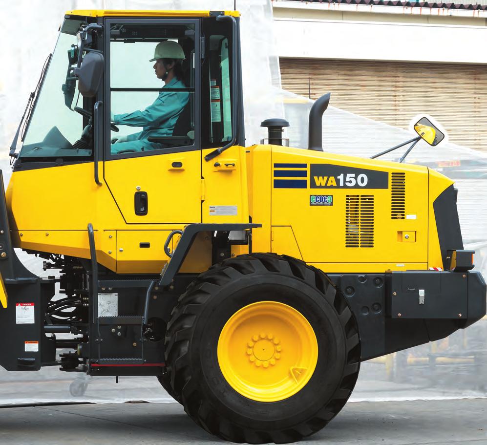 Reliability Reliable Komatsu designed and manufactured components Sturdy main frame Adjustment-free, fully hydraulic, wet disc service and parking brakes Hydraulic hoses use flat face O-ring seals W